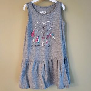 Dream catcher grey sleeveless summer dress